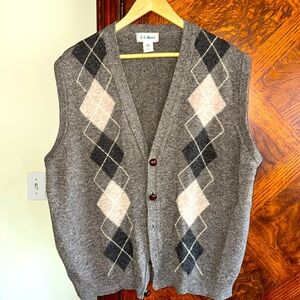 L.L.Bean Vintage Wool Made In Scotland Vest Men’s Size L